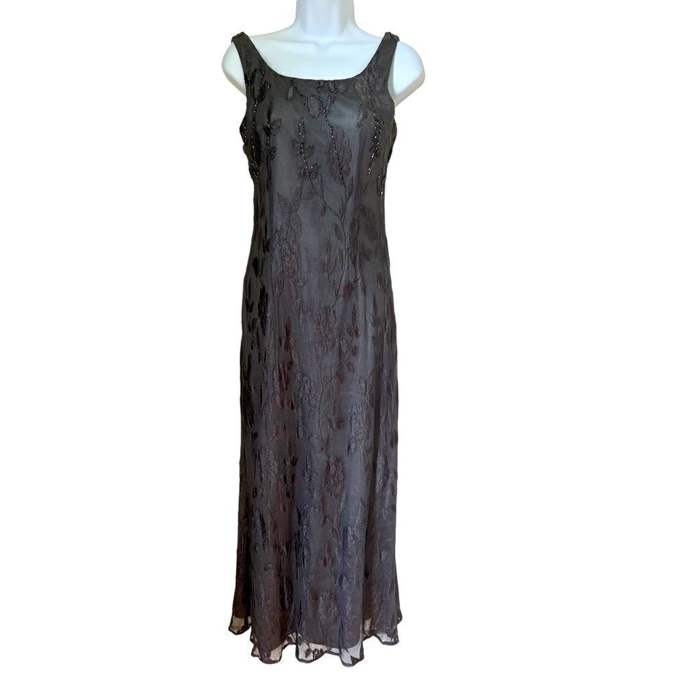 NWT Vintage Rimini Embellish Floral Lace Whimsigoth Gothic Romance Maxi Dress 2